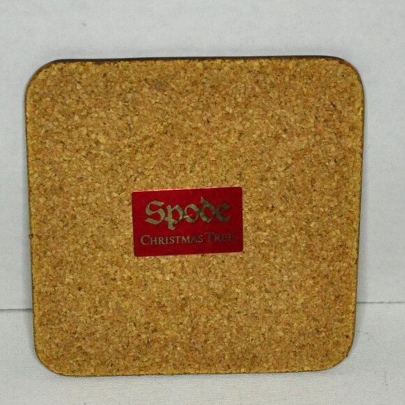 Spode Christmas Tree Beverage Coasters Set Of 6 Boxed Barware Holiday - Picture 3 of 3